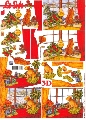 650009 Kerstvenster met poes