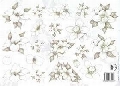 2304 Zwart groen bloemen