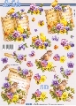 8215303 Viooltjes met vogel