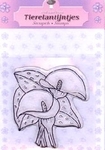 N006 Clearstempel bloem
