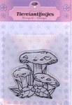 N008 Clearstempel paddestoel