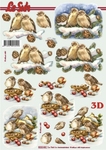 8215431 Vogeltjes op een dennetak