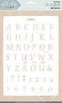Card deco essential Stencil Alfabet 