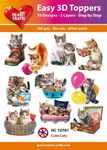3D Easy design - Cute Cats 10stuks