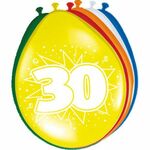 Leeftijd ballonnen 30cm 30 jaar 8st