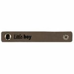 Leren label Little Boy 10x1.5 2x Taupe