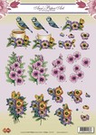 CD10160 Knipvel Koolmeesje en bloemen