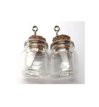 2306 Mini glazen flesjes met kurk - 2st