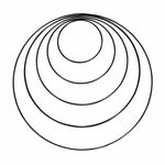 Metalen ringen zwart - Set 5st