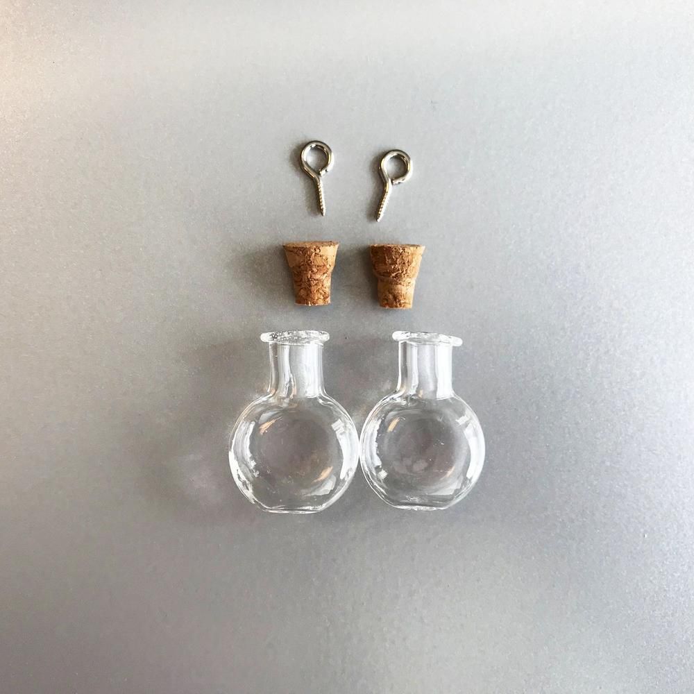 ui positie Pelagisch 2313 Mini glazen flesjes met kurk 2x - Benodigheden - Sieraden maken -  Hobby-Koopjes.nl