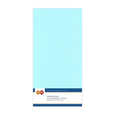 dutje Kip Zweet Kaartenkarton 4K - Kleur 28 lichtblauw - LinnenArt 13,5x27cm (10vel) -  Kaarten, karton en papier - Hobby-Koopjes.nl