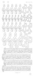 Cd3076 Music notes platinium goud