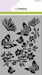1251 Stencil vlinder met bloesemtak