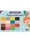6011/0554 Papierset Party crochet colors