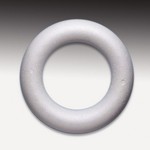 Styropor ring rond 75mm wit