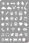 470851002 Bullet journal stencil icons