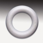 Styropor ring plat - 30cm wit