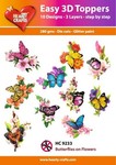 3D Easy design - Vlinders op bloemen