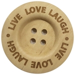 Knoop Live Love Laugh 40mm 2 stuks
