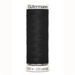 Gutermann polyester 200m kleur 000 zwart