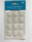 Epoxy dot stickers ovaal 25x18mm 12st