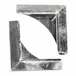 Metalen sierhoekjes - Zilver 21x21mm 4st