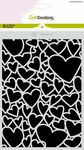 1271 Inkt stencil - Love Punch Harten A5