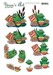3d knipvel - Yvon Art - Get Well Frog