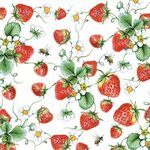 Servetten - Aardbeien met bijtje 5st