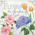 Servetten - Fleurs du Jardin - 5st