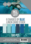 6 Shades of Blue Linen Card Stock - A5