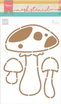 Ps8015 Craft stencil: Mushrooms by Marle