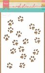 Ps8029 Craft stencil Tiny's cat paws