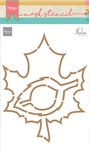 Ps8014 Craft stencil: Autumn leaves by M