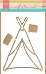 Ps8021 Craft stencil - Tipi by Marleen