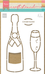 Ps8051 Craft stencil Champagne by Marlee