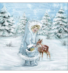 33315755 Servetten 5st Feeding Deer