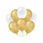 Decoration Balloons Gold/White - 25 jaar