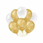 Decoration Balloons Gold/White - 50 jaar