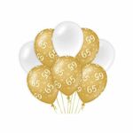 Decoration Balloons Gold/White - 65 jaar