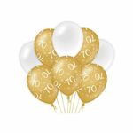 Decoration Balloons Gold/White - 70 jaar