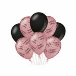 Decoration Balloons Rose/Black - Happy B