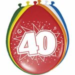 Leeftijd ballonnen 30cm 40 jaar 8st