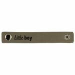 Leren label Little Boy 10x1.5 2x Khaki