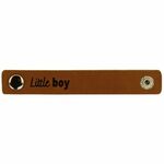 Leren label Little Boy 10x1.5 2x Cognac