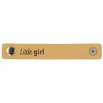 Leren label Little Girl 10x1.5 2x Natur.