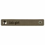 Leren label Little Girl 10x1.5 2x Khaki