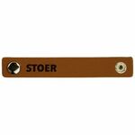 Leren label Stoer 10x1.5 2x Cognac