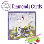 Diamond Cards - Candle with Purple Bow