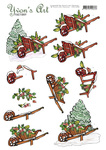 Knipvel Yvon's Art Christmas Wheelbarrow